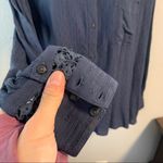 Free People Peasant Blouse Navy Blue Photo 4