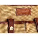 Dooney & Bourke Vintage  Crossbody Bag Tan Woven Tweed Leather‎ Trim Casual Purse Photo 4