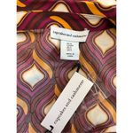 NWT cupcakes and cashmere maroon printed faux wrap blouse size Small Photo 1