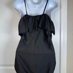 Albion Fit The Wave Black Ruffle Cold Shoulder Swimsuit Size XL EUC #5946 Photo 3