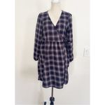 American Eagle  Outfitters Dark Plaid Long Sleeve Dress Photo 1
