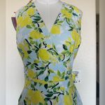 1901 NWOT Lemon print linen dress Photo 3