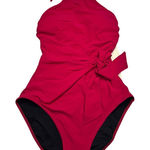 Gottex  Women's Standard Luna High Neck One Piece Raspberry US 8 Summer Vacation Photo 0