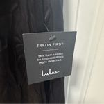 Lulus Extraordinary Presence NWT size Large Black Satin Strapless Maxi Dress Photo 5