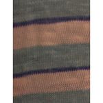 J.Jill  Striped Tunic Top Shirt Womens Size Medium Aqua White Blue Linen Blend Photo 1