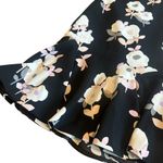 Kate Spade New York Black Floral Print Skirt Flirty Fit N Flare Size 4 Women's Photo 2