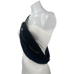 Gap Women's Black Faux Sherpa Fur Fanny Pack Adjustable Sling Borg Bum Belt Bag Photo 1
