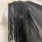 Pretty Little Thing Black Asymmetrical Fringe Beach Dress Photo 6