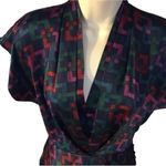 Anthropologie  Trovato 100% silk Jewel Tone midi Party dress Festive Holiday Photo 3