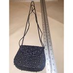 Beaded Sasha Evening Bag With Intricate Design & Long Strap Black Photo 4