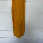 ZARA Women’s Large Butter Yellow Ribbed Racerback Midi Dress Summer Photo 4