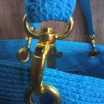 Paper straw hand bag Blue Photo 7