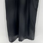 Oscar de la Renta  Pink‎ Label Lingerie Black Satin Robe Lace Sleeves Size Large Photo 7