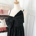 Hutch  Anthropologie Eyelet Bow Jumpsuit Black Sz S NWT Wide Leg Sleeveless Photo 4