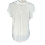 Style & Co Medium Top Dolman Sleeves Scoop Neck Burnout Fabric Writing Sheer New Photo 3
