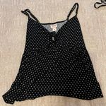 Mossimo Supply Co Mossimo Black Flow Tank Too With White Polka Dots Photo 0