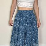 World Market Blue Bohemian Midi Skirt Size Small Photo 0