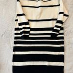 Joe Fresh Sweater Dress Womens Large White & Black Horizontal Stripes Photo 2