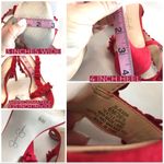 Jessica Simpson "JESSIN" RED FABRIC FLORAL DETAIL STILETTO HEELS (6M) Photo 12
