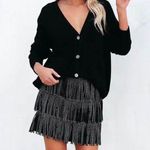 VICI NWT  Zoie Fringe Mini Skirt Black XS Photo 0