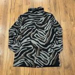 Misook  Sweater Jacket Womens XS Black Brown Gray Knit Zip Up Cardigan Top Photo 3