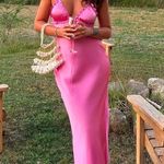 ZARA  maxi dress hot satin pink lingerie ruffled party Valentine’s date wedding Photo 1