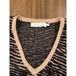 ASTR  The Label Tiger Print V neck Sweater Brown Tan Black animal print soft S Photo 9