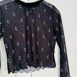 KILLSTAR  mystica moon crop top Long sleeve sheer size small Photo 3