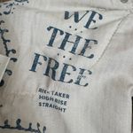 Free People  Risk Taker High Rise Straight Tan Ecru Neutral Modal Jeans Size 30 N Photo 4