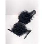 Azalea Wang Pointed Toe Heels Size 7 Black Birdie Fabric Upper Slip On Photo 7