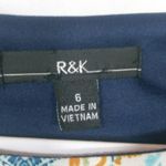 R&K Striped Mirror Print Stripe Artsy Coastal Nautical Stretch Dress Size 6 Blue Photo 3