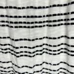 cha cha vente  Short Sleeve Knit Off-Shoulder Black/White Striped Top Size L Photo 4