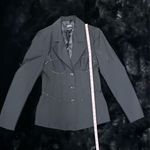 ZARA Black Long Sleeve Distressed Fitted Blazer Photo 2