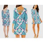 Lilly Pulitzer  Ophelia Seaside Aqua Coconut Cove Knit Swing Dress MEDIUM Cottage Photo 3