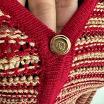 St. John  Sweater Womens Medium Wool Knit Button Front Preppy Cardigan Photo 13