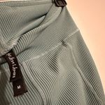 For Love & Lemons Eva ribbed seamed leggings pants in seafoam green Photo 2