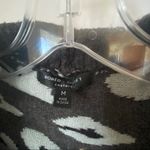 Romeo + Juliet Couture Cardigan Gray Leopard Print Wrap Drop Shoulder Sweater M Photo 2