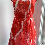 Milly 'Anna' Sz 4 Poppy Red Silk Fit & Flare A-Line Short Cocktail Party Dress Photo 1