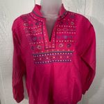 Blast Vintage Women’s Pink Sweatshirt Polo 1/4 Zip Size Small Petite EUC Photo 2