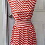 Kate Spade  chevron red striped high neck fit‎ flare summer dress size small Photo 0