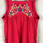 Self Esteem Red Embroidered Tank Top NWT Size Medium Photo 9