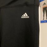 Adidas  Black White 3 Stripe Tight Legging Climalite Size L NEW Photo 2