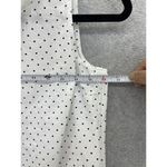 Talbots  Women's Blouse Tank Top High Neck White Polka Dot Size Small Petite Photo 7