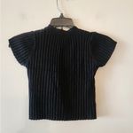 Ruee black Ribbed cropped top size juniors small Photo 1