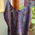 Delia's Vintage Y2K Purple & Black Paisley Romantic Slip Dress, Made in USA, Size L Photo 2