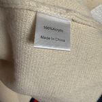 Tuckernuck Camden Ivory Striped V-Neck Soft Knit Poncho Cape Sweater One Size Photo 14