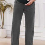 fitglam Women's Maternity Jeans Straight Leg Relaxed Fit Over Belly Pregnancy Gray Size XL Photo 0