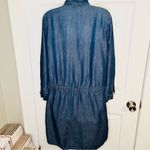 Gloria Vanderbilt Womens Ashleigh Dress Cancun Dark Wash Chambray Denim S Photo 6