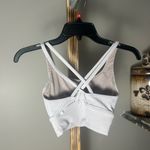 Lululemon White Ribbed Cross Back Sports Bra Size S Photo 6