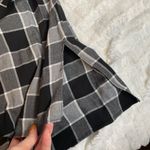 Alice + Olivia ALICE + OLIVIA Black Grey Longsleeve Plaid Tunic Top Button Up Small 6 Photo 3